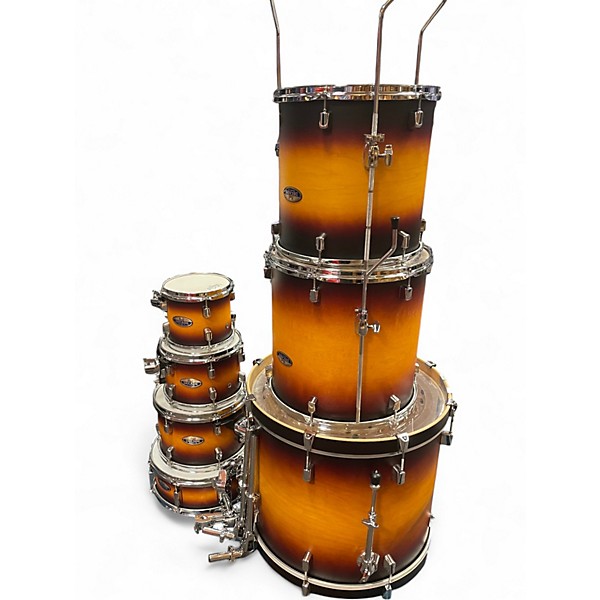 Used Pearl 7 Piece Decade Maple 7 piece 2 Color Sunburst Drum Kit