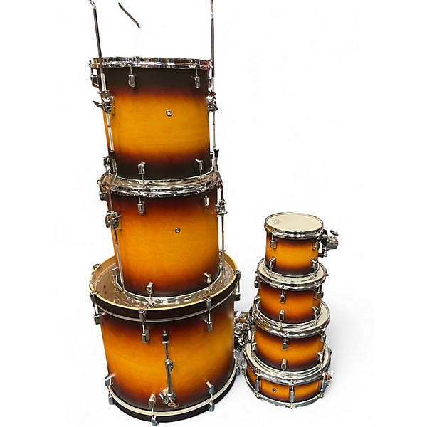 Used Pearl 7 Piece Decade Maple 7 piece 2 Color Sunburst Drum Kit