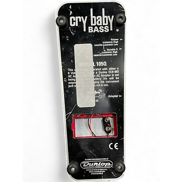 Used Dunlop 105Q Cry Baby Bass Wah Bass Effect Pedal