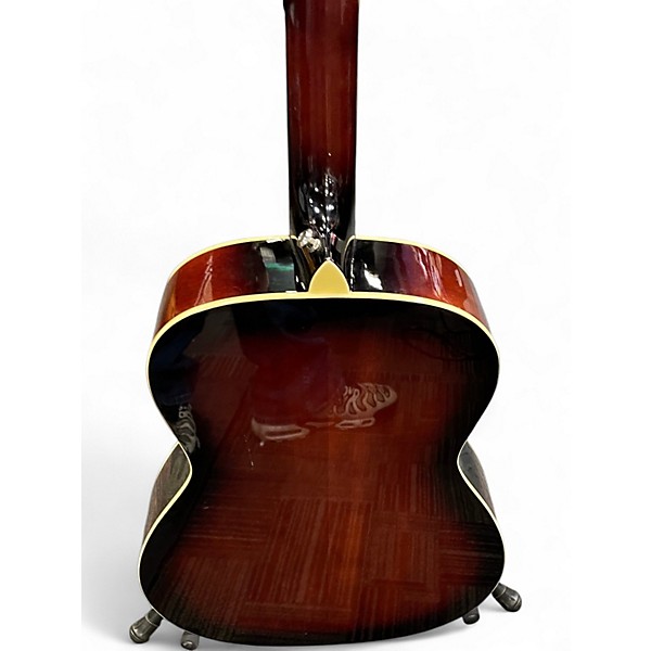 Used Morgan Monroe Round Neck Resonator 2 Color Sunburst Resonator Guitar