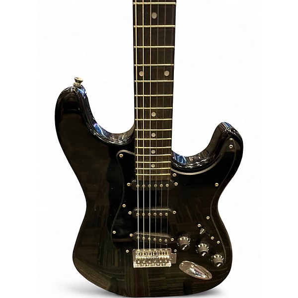 Used Ashthorpe S Style Guitar Black Solid Body Electric Guitar