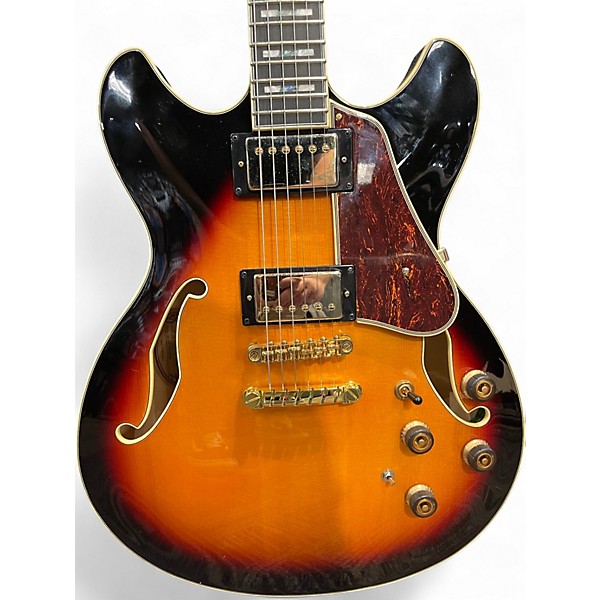 Used Ibanez AS113-BS Tobacco Burst Hollow Body Electric Guitar