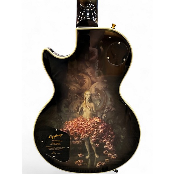 Used Epiphone ADAM JONES ART COLLECTION LES PAUL SILVER BURST Solid Body Electric Guitar