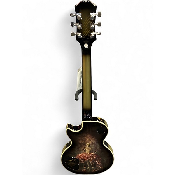 Used Epiphone ADAM JONES ART COLLECTION LES PAUL SILVER BURST Solid Body Electric Guitar