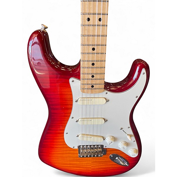 Used Fender Standard Stratocaster Plus Top Sienna Sunburst Solid Body Electric Guitar