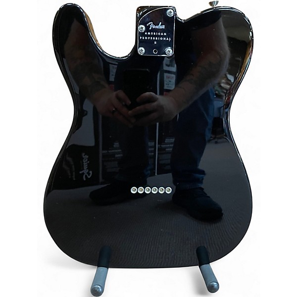 Used Fender American Professional II Telecaster Black Solid Body Electric Guitar