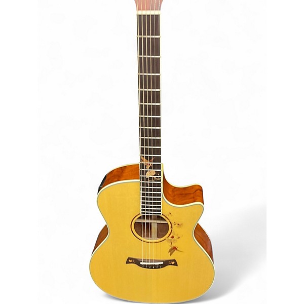 Used Crafter Guitars Twin Bird 32nd Anniversary Natural Acoustic Electric Guitar