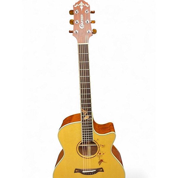 Used Crafter Guitars Twin Bird 32nd Anniversary Natural Acoustic Electric Guitar