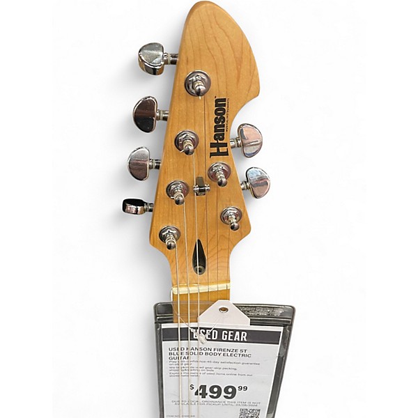 Used Hanson Firenze ST Blue Solid Body Electric Guitar