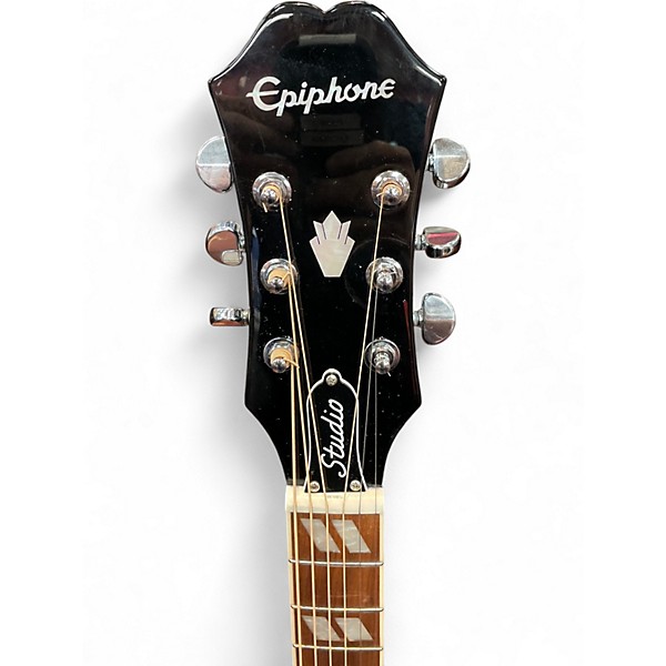 Used Epiphone Hummingbird STUDIO Ebony Acoustic Electric Guitar