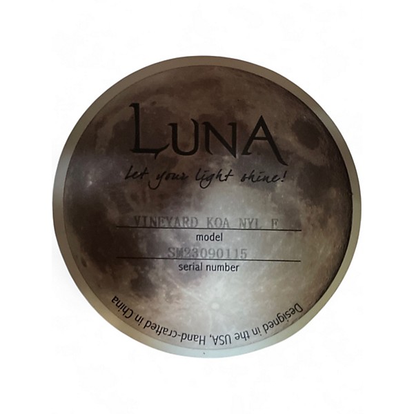 Used Luna VINEYARD KOA NYL E KOA Classical Acoustic Electric Guitar