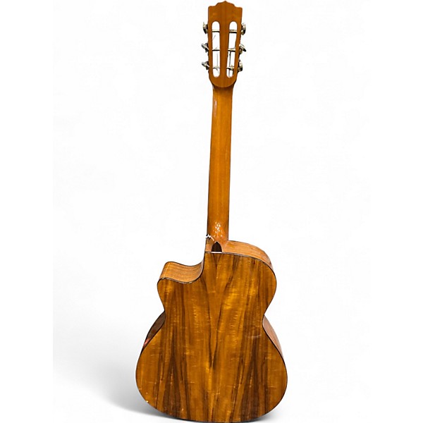 Used Luna VINEYARD KOA NYL E KOA Classical Acoustic Electric Guitar