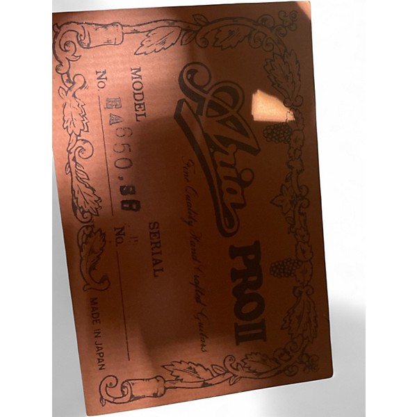 Vintage 1987 Aria PRO2 Tobacco Burst Hollow Body Electric Guitar