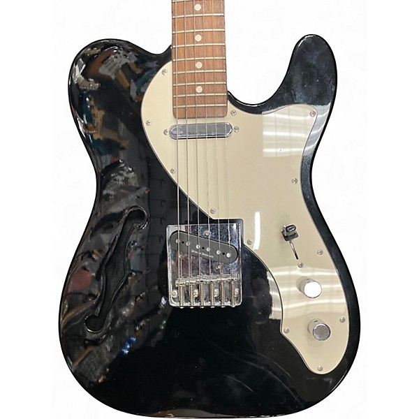 Used Squier VINTAGE MODIFIED TELECASTER THINLINE BLACK Hollow Body Electric Guitar