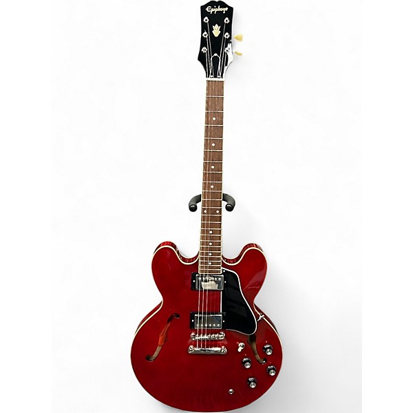 Used Epiphone ES335 Candy Apple Red Hollow Body Electric Guitar