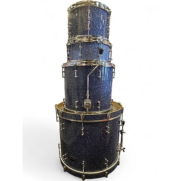 Used Battlefield Drums 4 Piece Custom Sparkle Purple Drum Kit