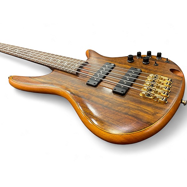 Used Ibanez SR1205E 5 String Vintage Natural Electric Bass Guitar