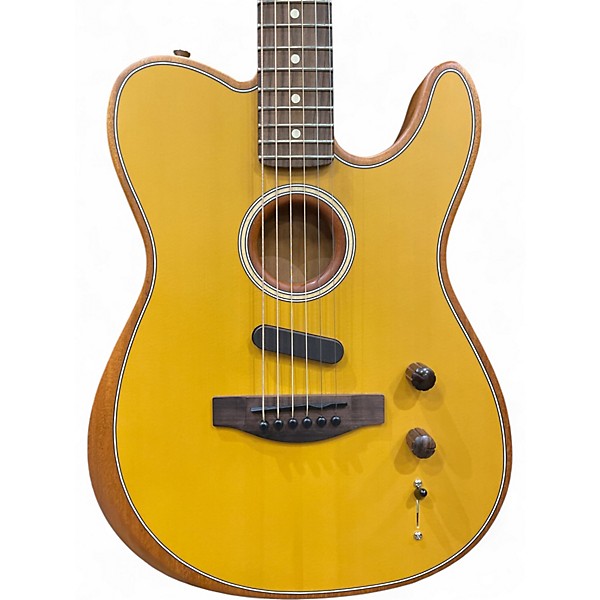 Used Fender Acoustasonic Player Telecaster Butterscotch Blonde Acoustic Electric Guitar