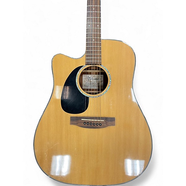 Used Takamine EG340C Left Handed Natural Acoustic Electric Guitar