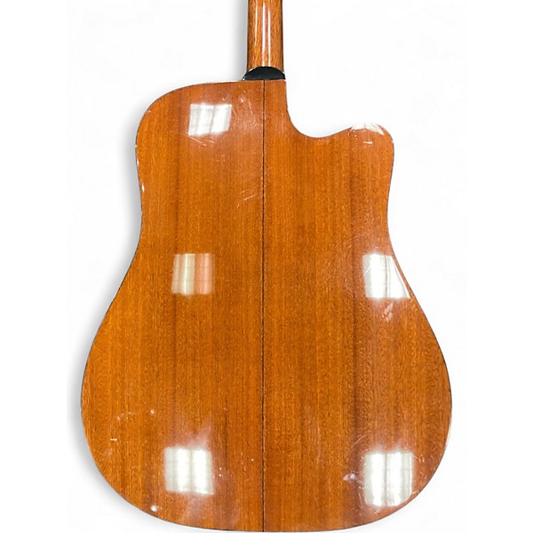 Used Takamine EG340C Left Handed Natural Acoustic Electric Guitar