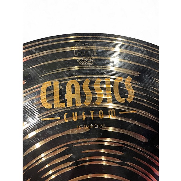 Used MEINL 16in 16IN CLASSICS CUSTOM DARK CRASH Cymbal