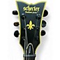 Used Schecter Guitar Research Blackjack ATX Single Cut Ebony Solid Body Electric Guitar