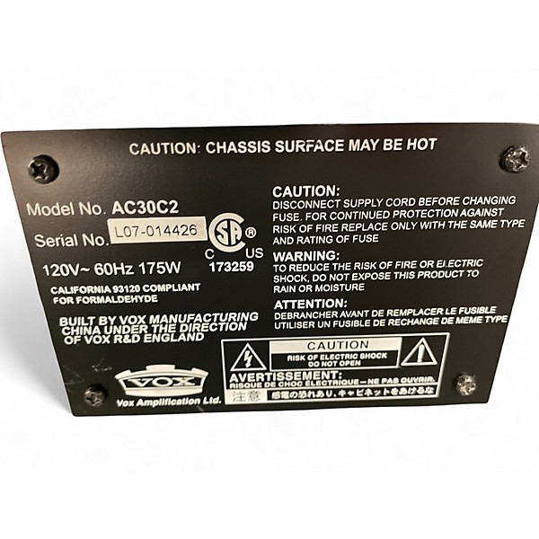 Used VOX AC30C2 2x12 30W Tube Guitar Combo Amp