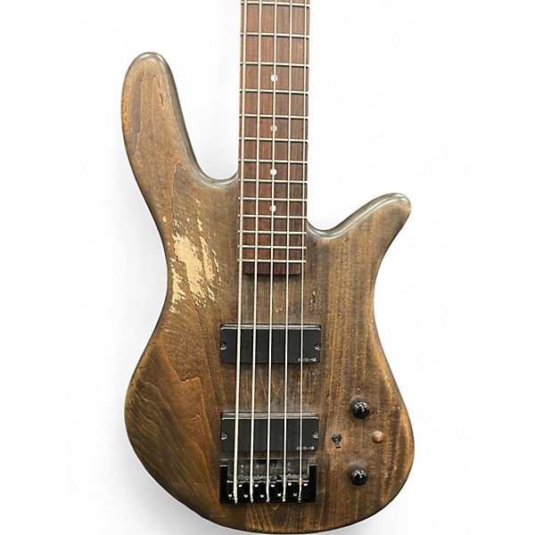 Used Spector 5 STRING Natural Electric Bass Guitar