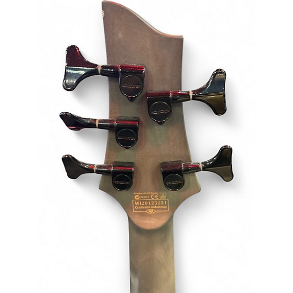 Used Schecter Guitar Research Omen Elite Dark Cherry Burst Electric Bass Guitar