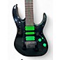 Used Ibanez Premium Universe 7-String Black/Green Solid Body Electric Guitar