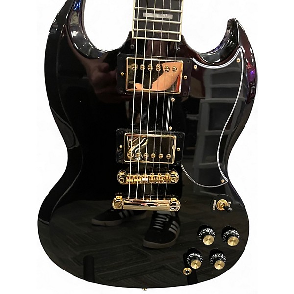 Used Epiphone Custom SG Black Solid Body Electric Guitar