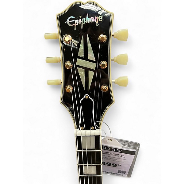 Used Epiphone Custom SG Black Solid Body Electric Guitar