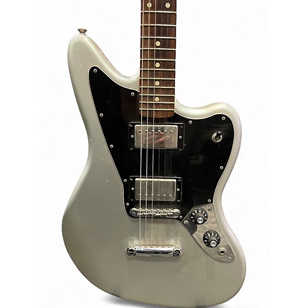 Used Fender Jaguar HH SILVER Solid Body Electric Guitar