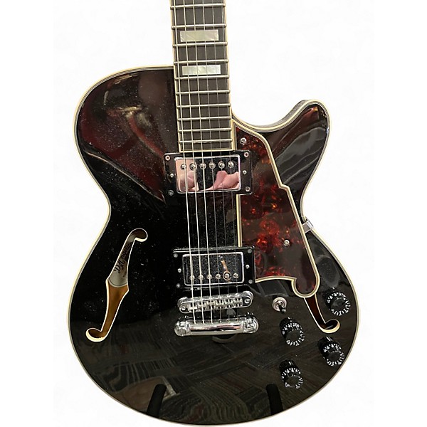 Used D Angelico premier Black Hollow Body Electric Guitar