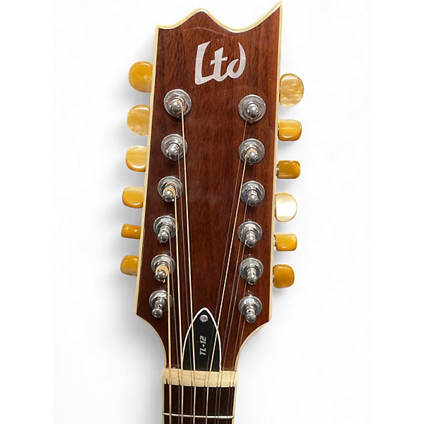 Used ESP LTD TL12 Black 12 String Acoustic Electric Guitar