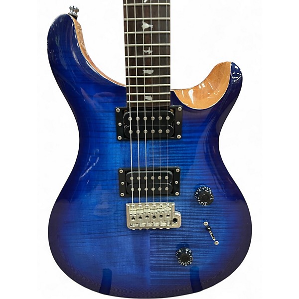 Used PRS SE Custom 24 Trans Blue Solid Body Electric Guitar