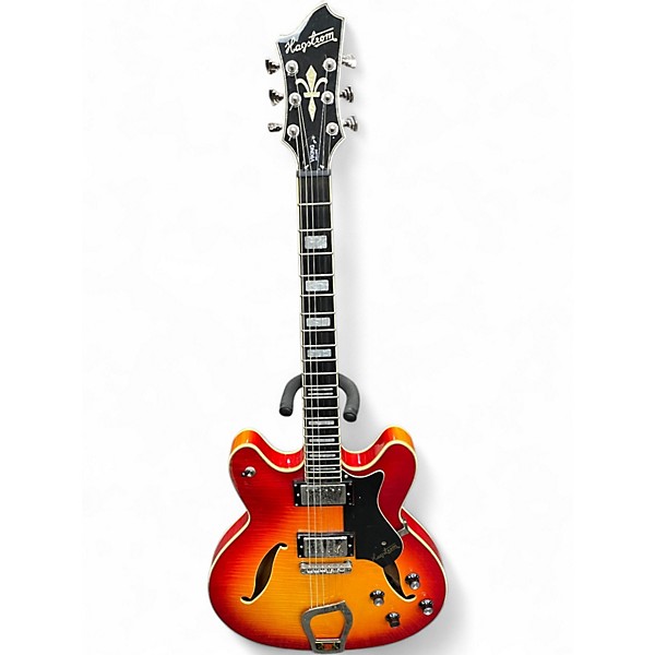 Used Hagstrom Viking Deluxe sunburst Hollow Body Electric Guitar