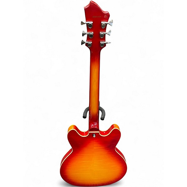 Used Hagstrom Viking Deluxe sunburst Hollow Body Electric Guitar