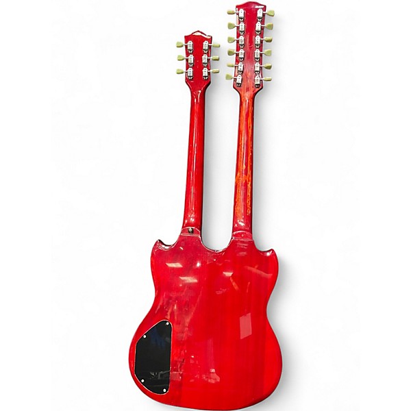 Used Cozart 6/12 Double Neck Wine Red Solid Body Electric Guitar