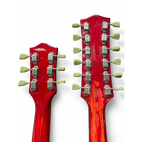 Used Cozart 6/12 Double Neck Wine Red Solid Body Electric Guitar