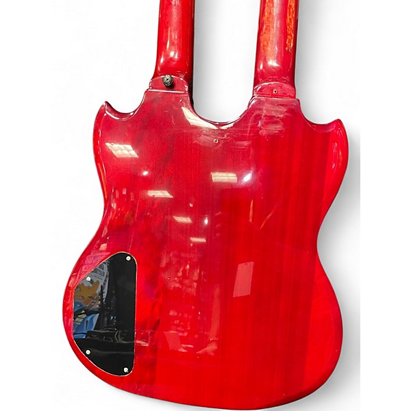 Used Cozart 6/12 Double Neck Wine Red Solid Body Electric Guitar