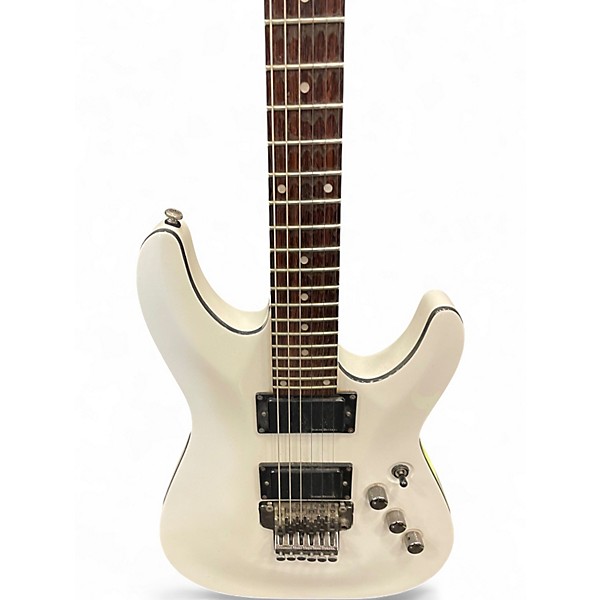 Used 2008 Schecter Guitar Research C1-FR White Solid Body Electric Guitar