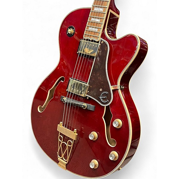 Used Epiphone Emperor II Joe Pass Signature Wine Red Hollow Body Electric Guitar