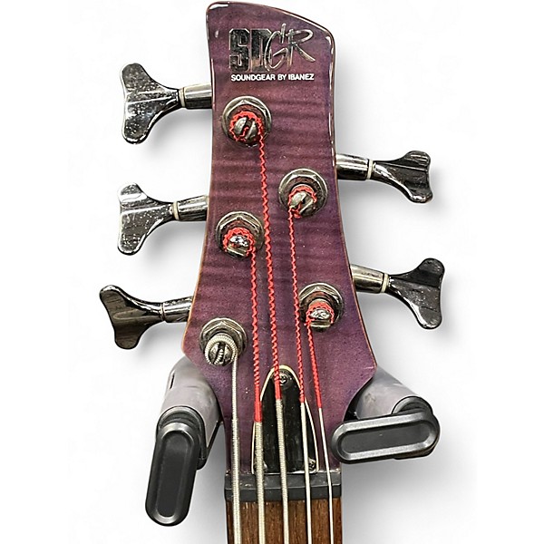 Used Ibanez SR705 5 String blue Electric Bass Guitar