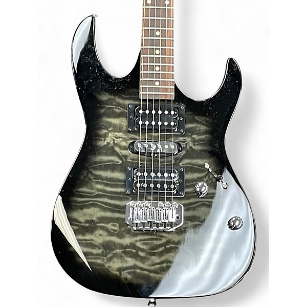 Used Ibanez GRX70QA Trans Charcoal Solid Body Electric Guitar