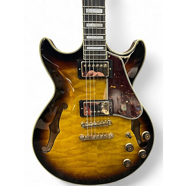 Used Ibanez AM93 Artcore ANTIQUE YELLOW SUNBURST Hollow Body Electric Guitar