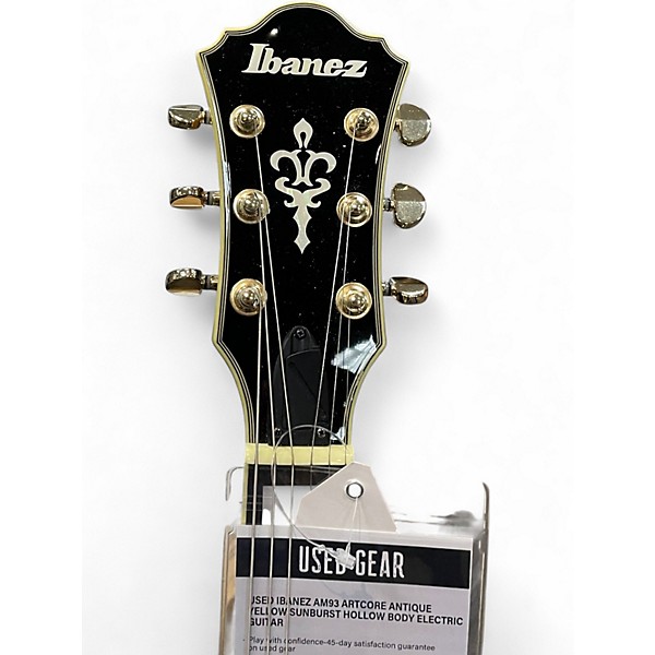 Used Ibanez AM93 Artcore ANTIQUE YELLOW SUNBURST Hollow Body Electric Guitar