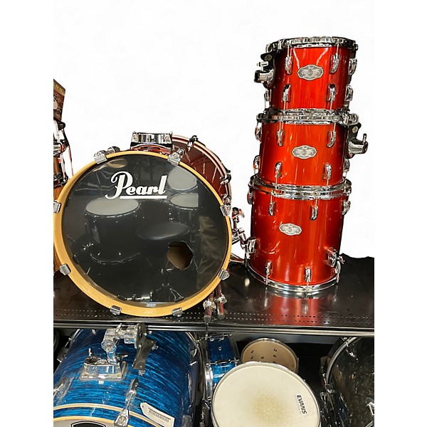 Used Pearl 4 Piece Vision Orange Drum Kit