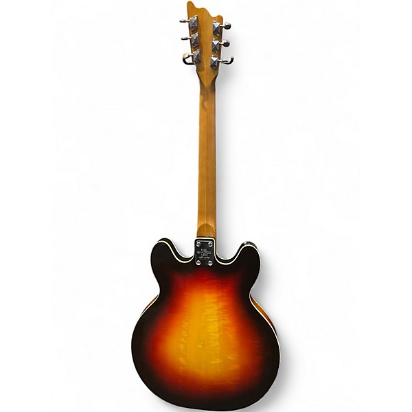 Used Univox Custom  2 Tone Sunburst Hollow Body Electric Guitar