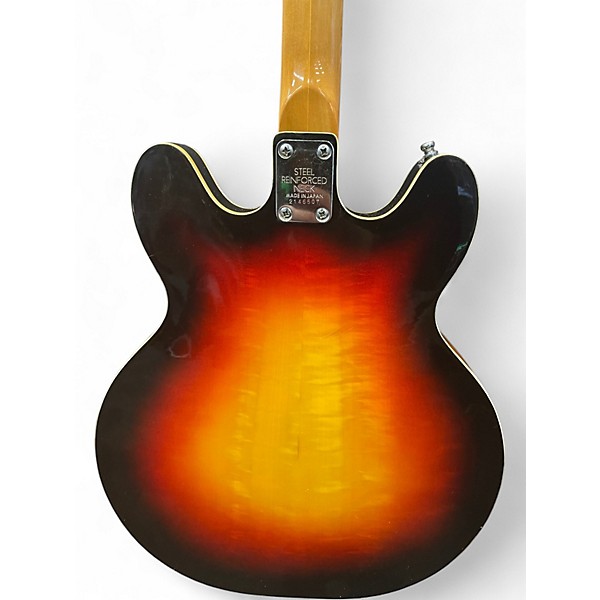 Used Univox Custom  2 Tone Sunburst Hollow Body Electric Guitar
